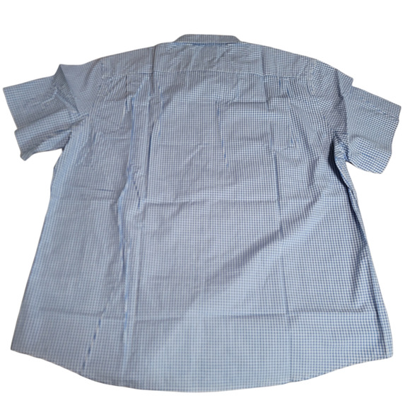 Amazon Essential Men's Blue White Poplin Button Down Shirt - XXL - Picture 4 of 8